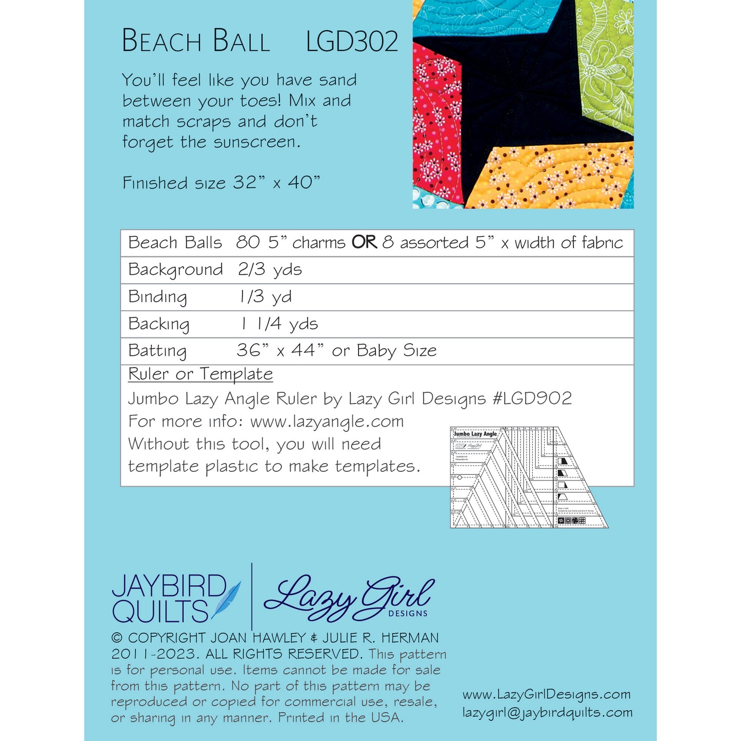 Beach Ball PDF Pattern