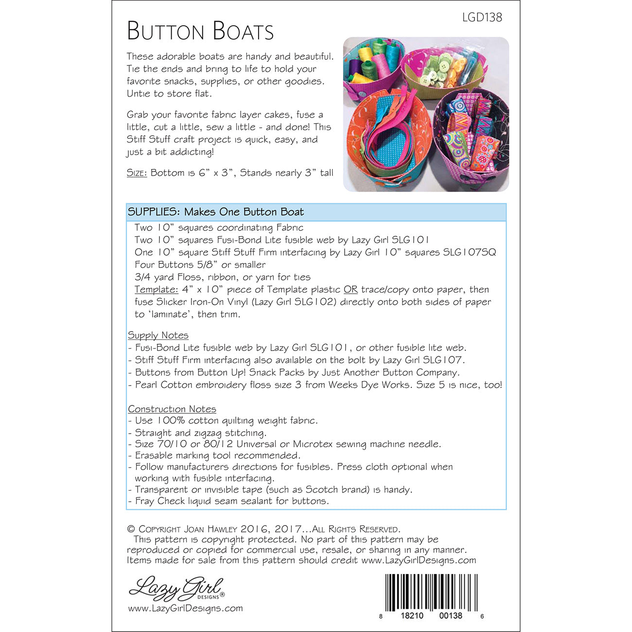 Button Boats PDF Pattern