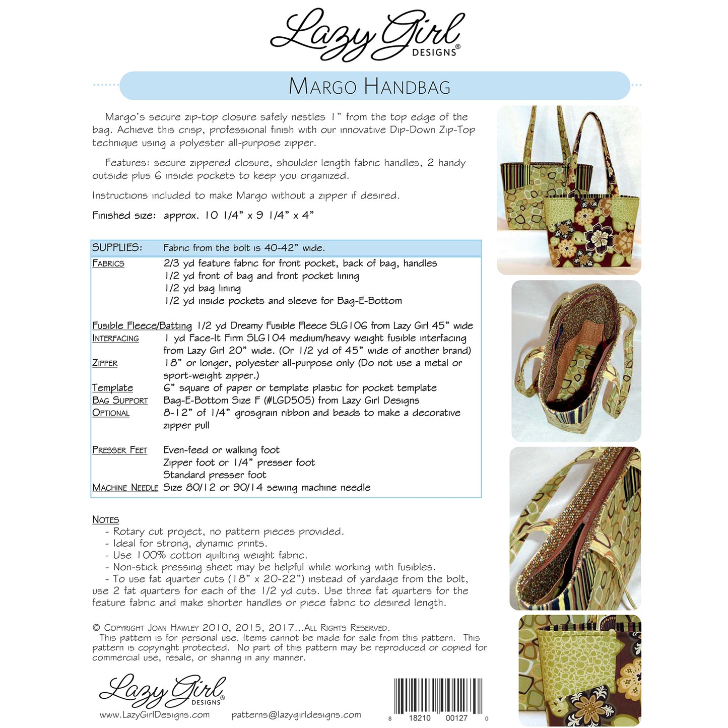 Margo Handbag PDF Pattern