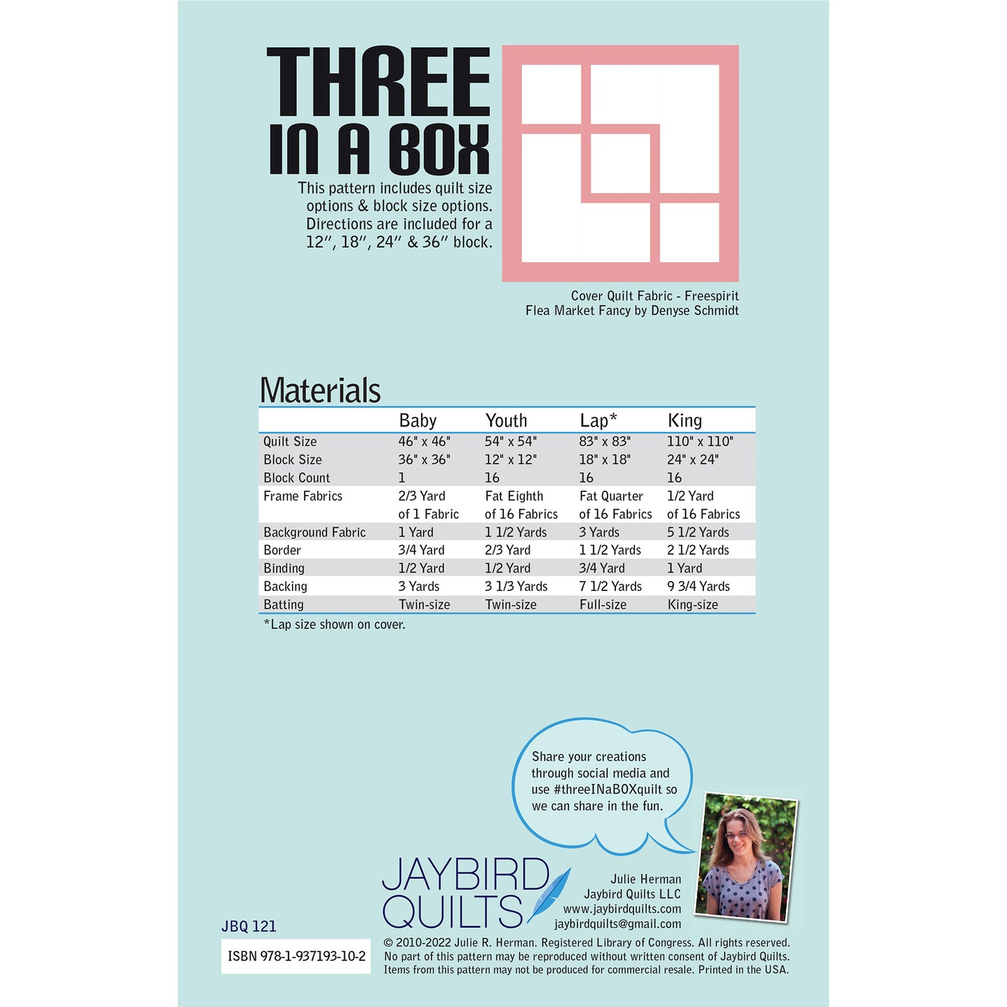Three In A Box PDF Pattern