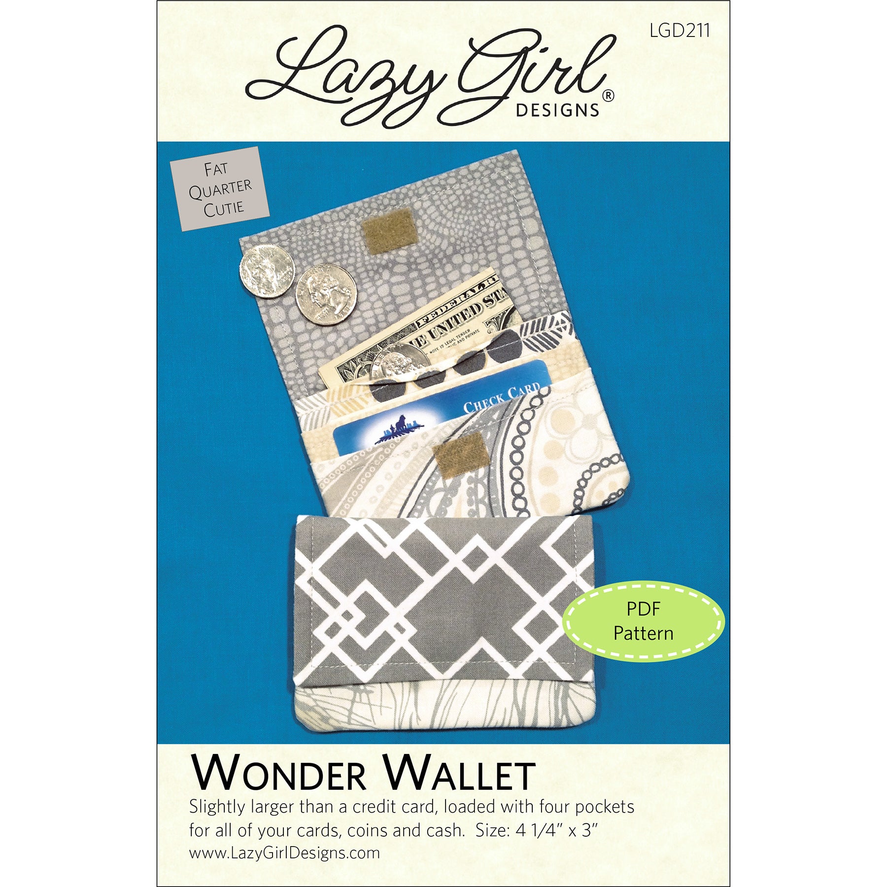 Wonder Wallet Pattern Gets A New Cover Girl - Lazy Girl Designs