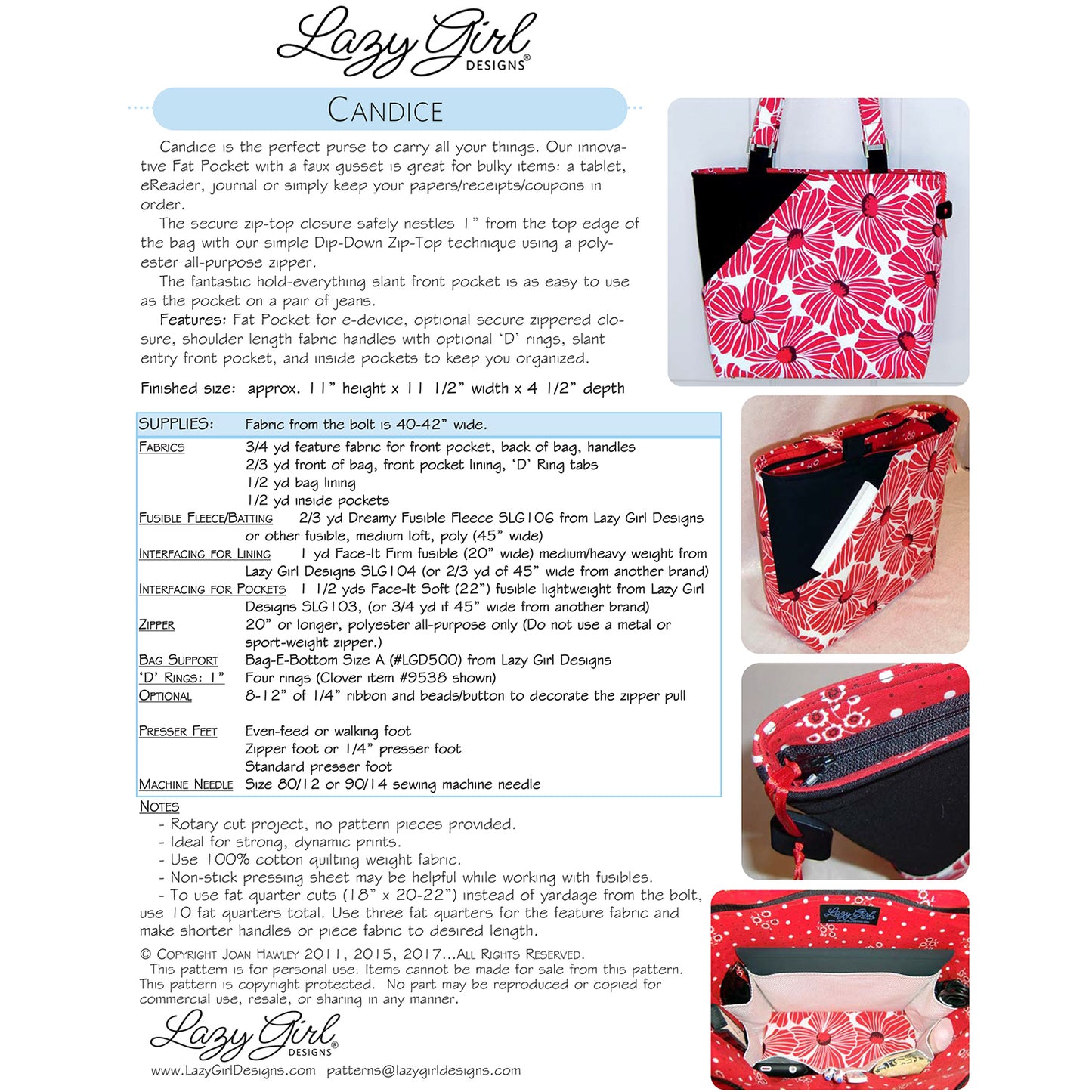Candice Bag PDF Pattern