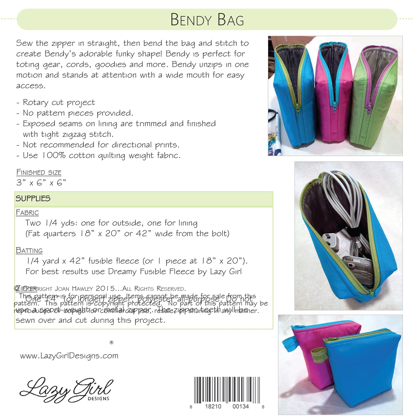 Bendy Bag PDF Pattern