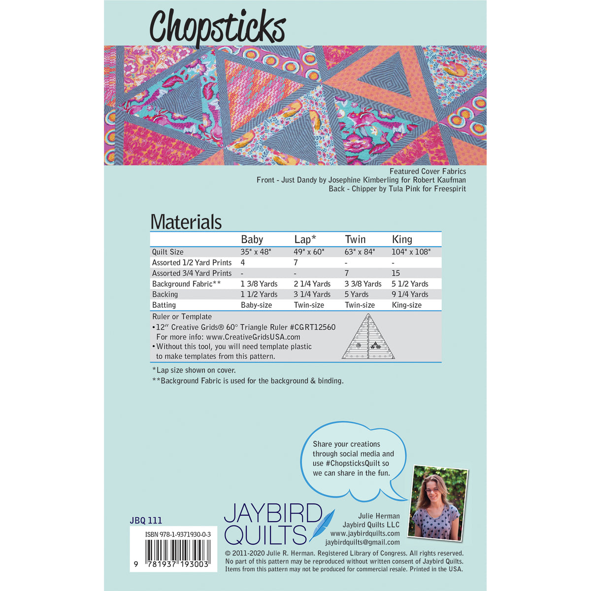 Chopstick Pattern Chopsticks Quilt PDF Pattern – Jaybird Quilts
