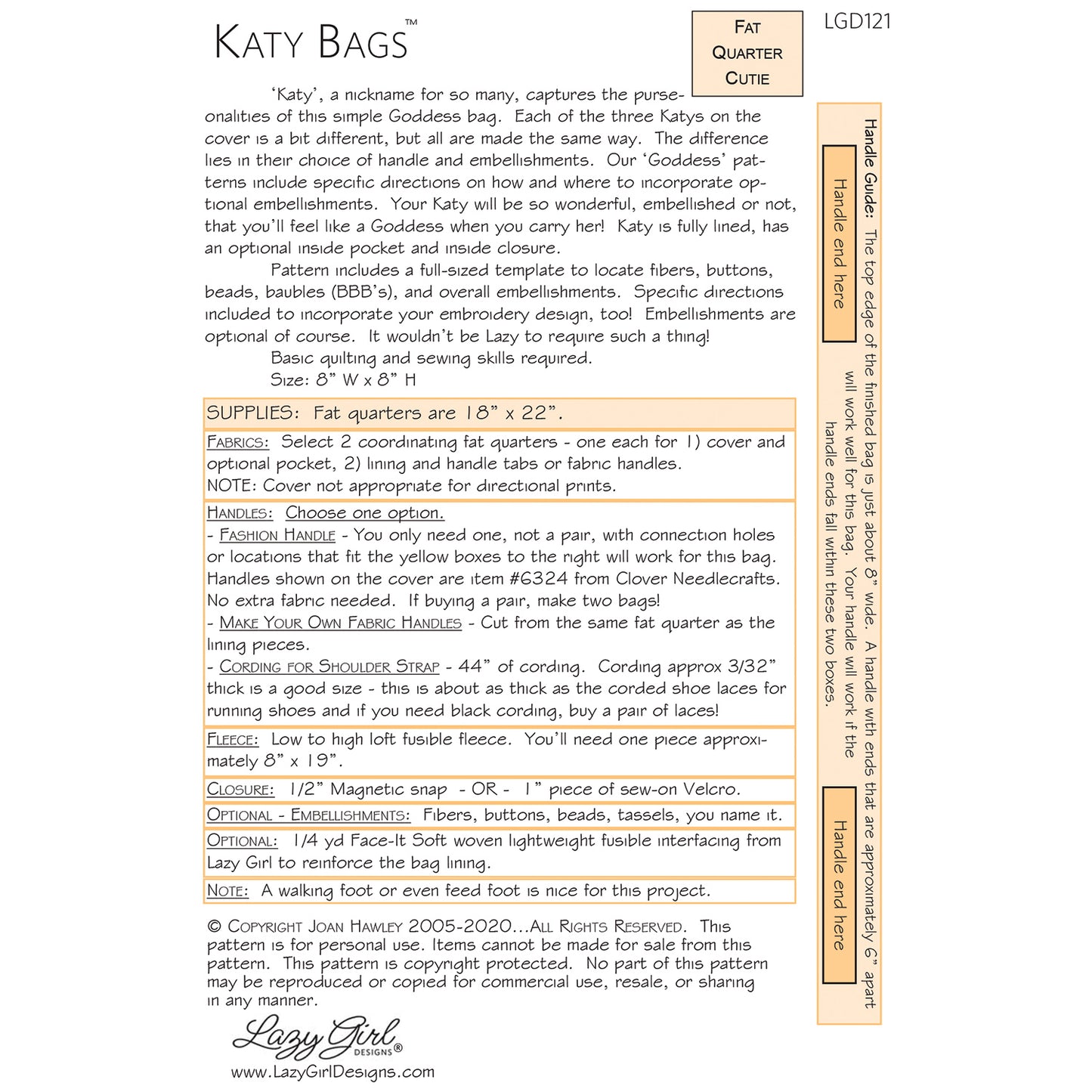 Katy Bags PDF Pattern