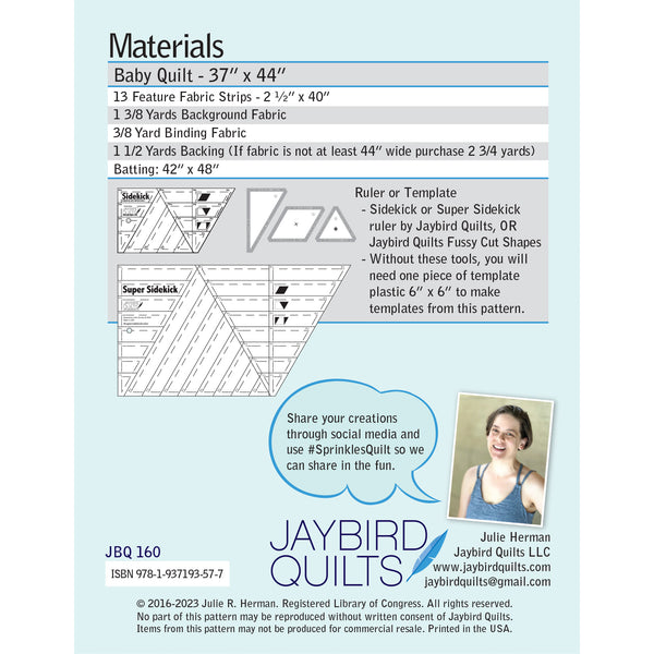 Sprinkles PDF Pattern Jaybird Quilts