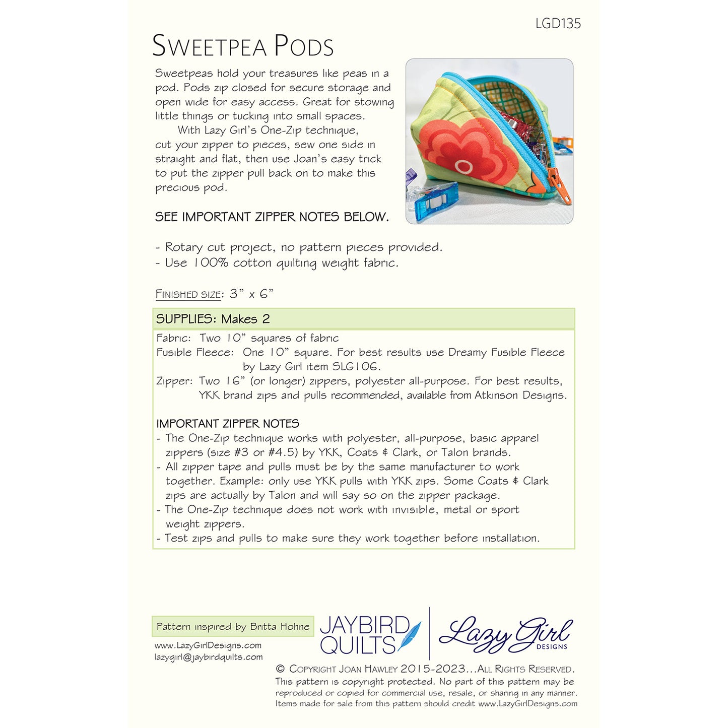 Sweetpea Pods PDF Pattern