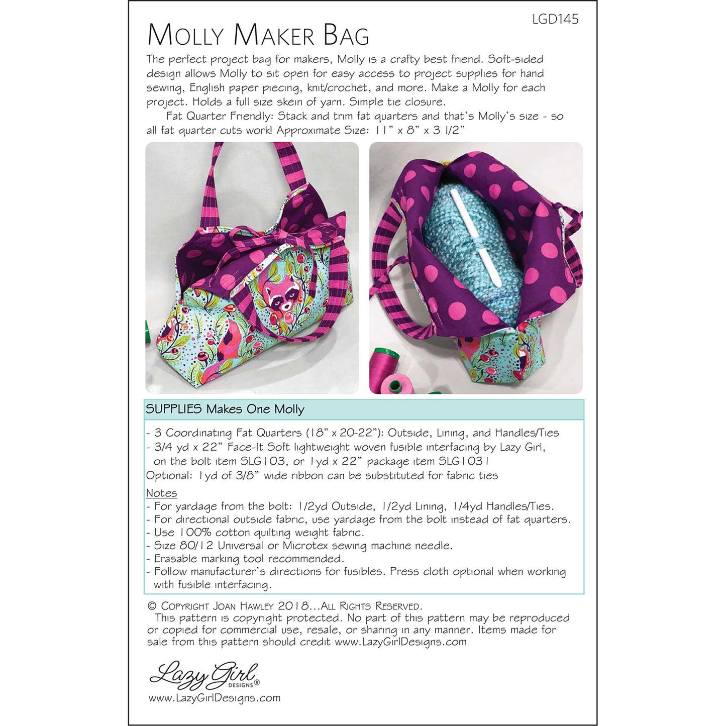 Molly Maker Bag PDF Pattern